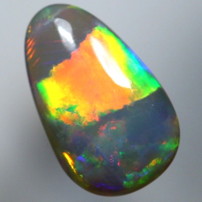 SOLID SEMI BLACK OPAL large bright rolling flashes SEE VIDEO